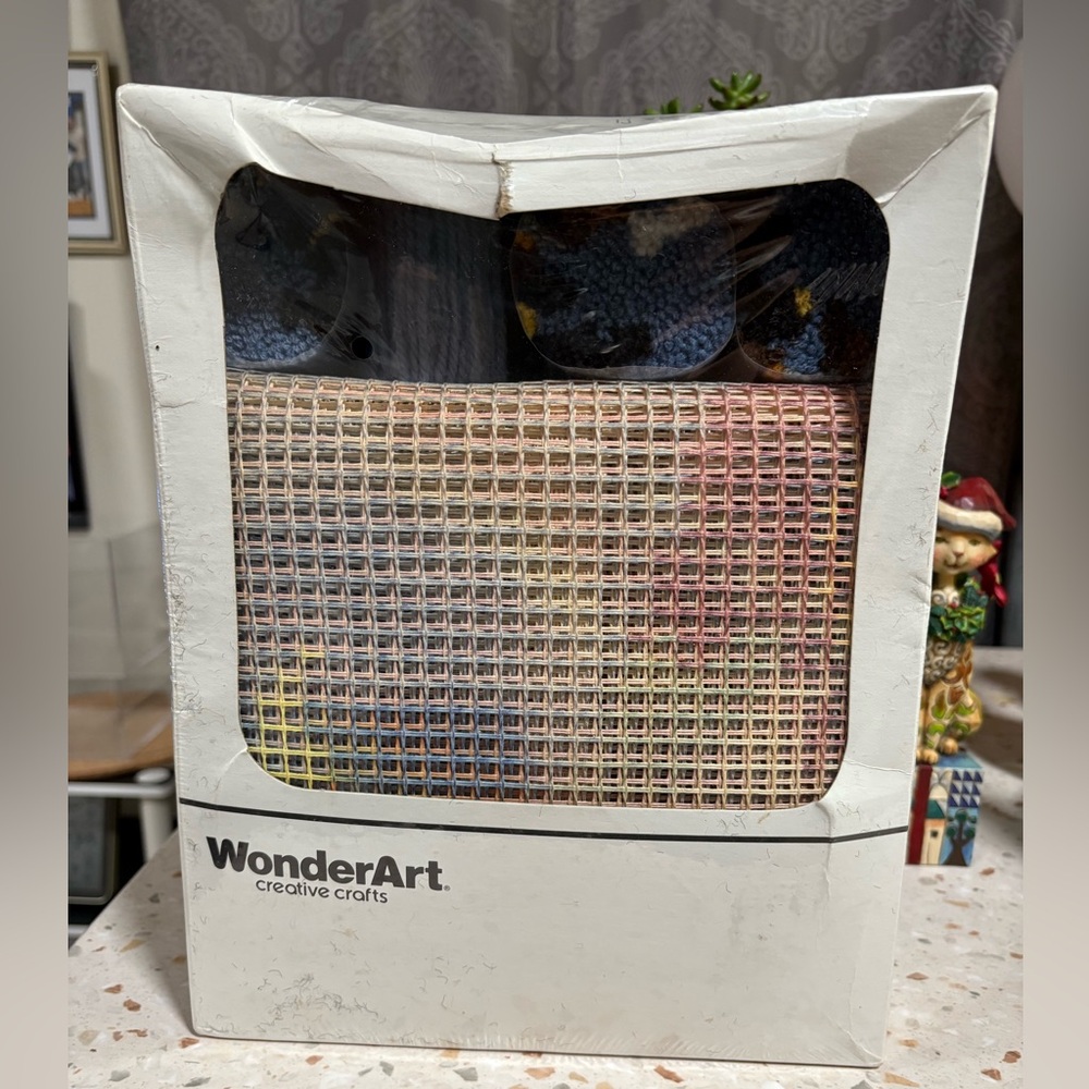 Rare & Vintage WonderArt Eagle Patriotic Latch Hook Rug Kit 24” x 34” #4351 NIB - Picture 2 of 10